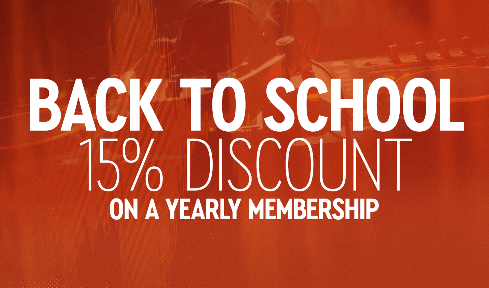 15% discount on a yearly membership